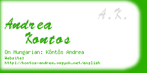 andrea kontos business card